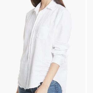 Frank and Eileen EILEEN Relaxed Shirt Gray- Model Picture For Style Only (288)